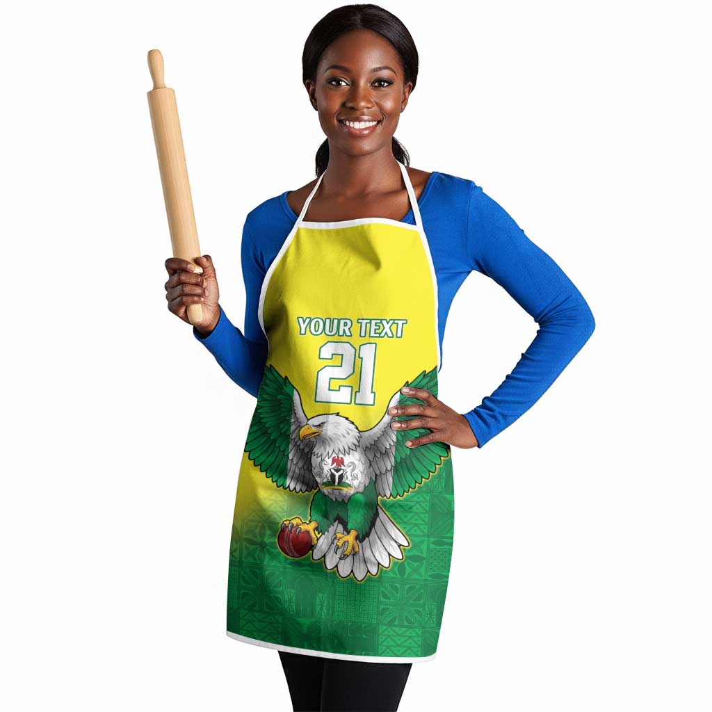 Custom Cricket African Nigeria Apron Najeriya Angry Eagle Flag Motif