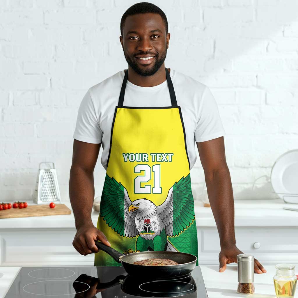Custom Cricket African Nigeria Apron Najeriya Angry Eagle Flag Motif