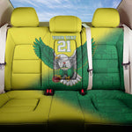 Custom Cricket African Nigeria Back Car Seat Cover Najeriya Angry Eagle Flag Motif - African Pride