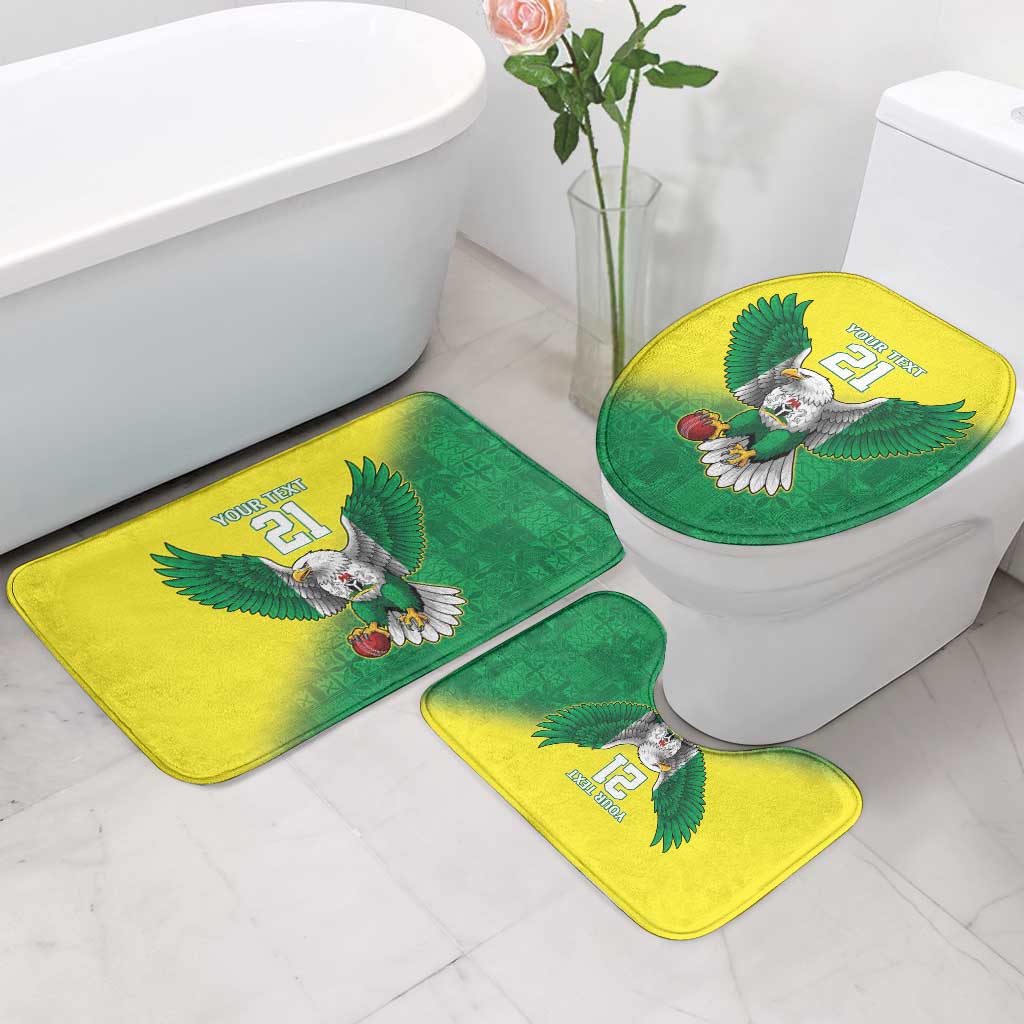 Custom Cricket African Nigeria Bathroom Set Najeriya Angry Eagle Flag Motif