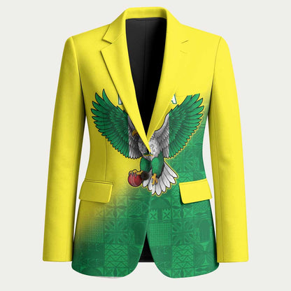 Custom Cricket African Nigeria Blazer Najeriya Angry Eagle Flag Motif