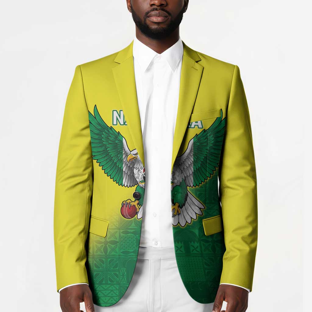 Custom Cricket African Nigeria Blazer Najeriya Angry Eagle Flag Motif