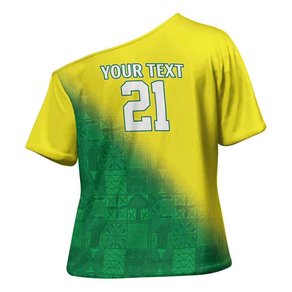 Custom Cricket African Nigeria Cross Shoulder Shirt Najeriya Angry Eagle Flag Motif