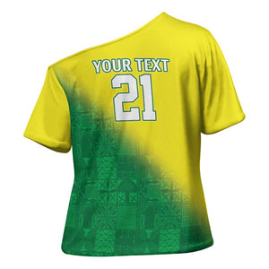Custom Cricket African Nigeria Cross Shoulder Shirt Najeriya Angry Eagle Flag Motif