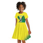 Custom Cricket African Nigeria Kid Short Sleeve Dress Najeriya Angry Eagle Flag Motif - African Pride
