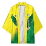 Custom Cricket African Nigeria Kimono Najeriya Angry Eagle Flag Motif