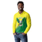 Custom Cricket African Nigeria Long Sleeve Polo Shirt Najeriya Angry Eagle Flag Motif - African Pride