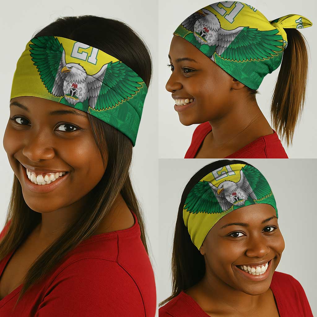 Custom Cricket African Nigeria Neck Gaiter Najeriya Angry Eagle Flag Motif LT9