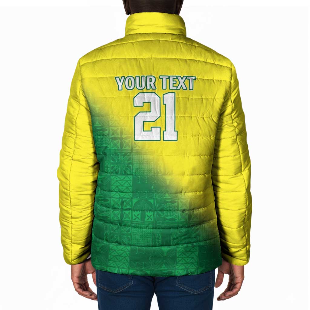 Custom Cricket African Nigeria Padded Jacket Najeriya Angry Eagle Flag Motif