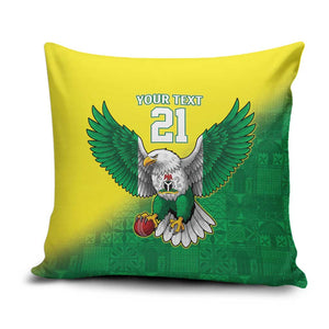 Custom Cricket African Nigeria Pillow Cover Najeriya Angry Eagle Flag Motif