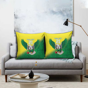 Custom Cricket African Nigeria Pillow Cover Najeriya Angry Eagle Flag Motif