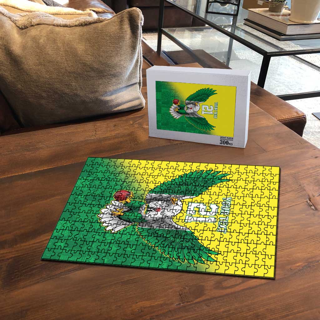 Custom Cricket African Nigeria Puzzle Najeriya Angry Eagle Flag Motif