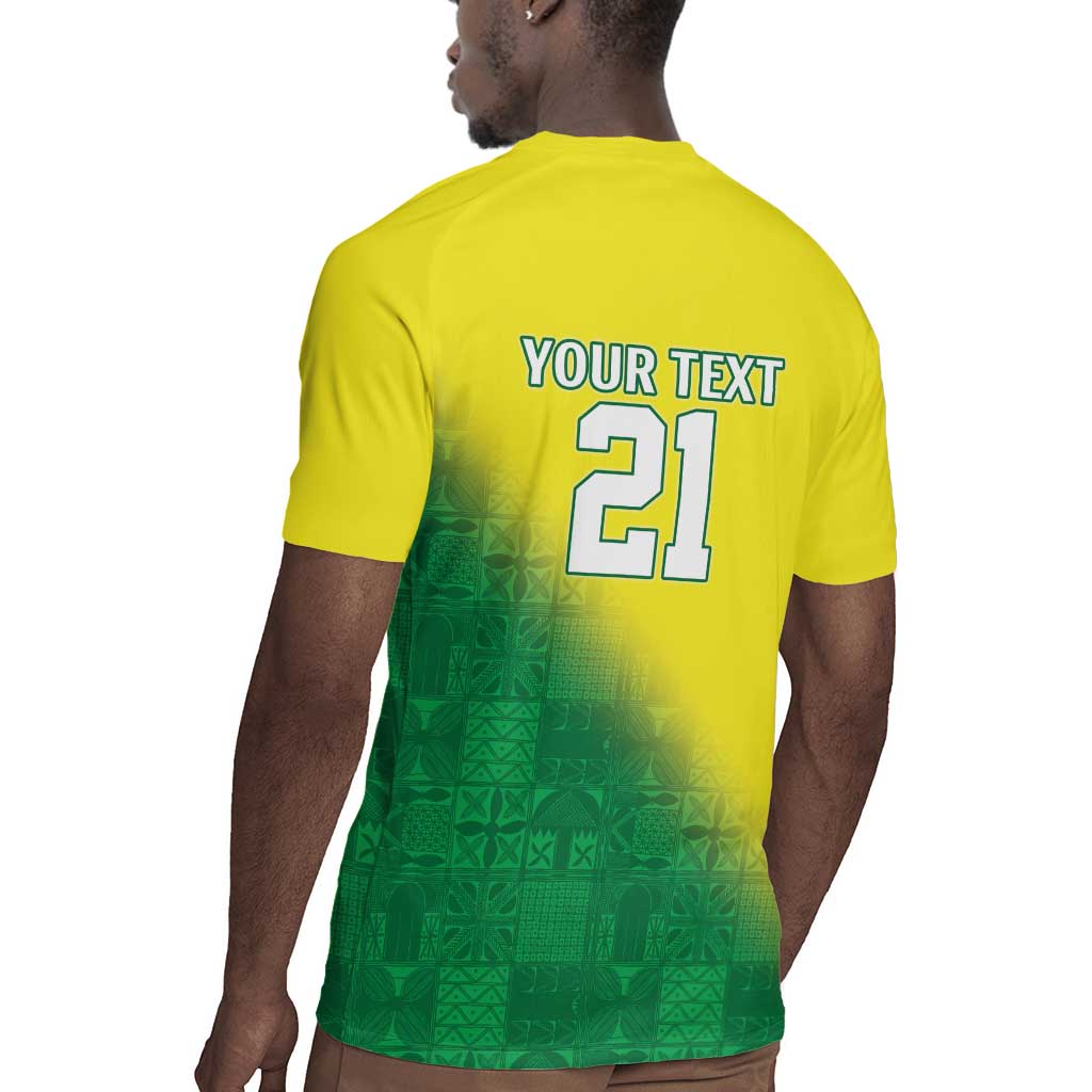 Custom Cricket African Nigeria Rugby Jersey Najeriya Angry Eagle Flag Motif - African Pride