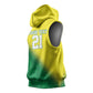 Custom Cricket African Nigeria Sleeveless Hoodie Najeriya Angry Eagle Flag Motif - African Pride