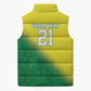Custom Cricket African Nigeria Sleeveless Puffer Jacket Najeriya Angry Eagle Flag Motif