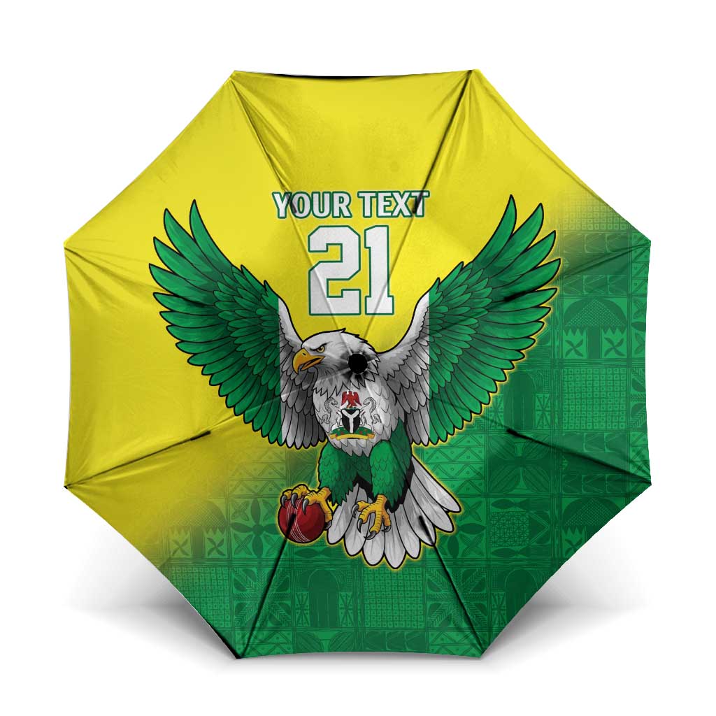 Custom Cricket African Nigeria Umbrella Najeriya Angry Eagle Flag Motif