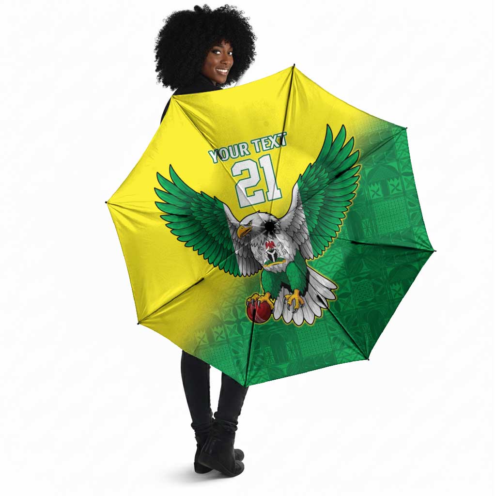 Custom Cricket African Nigeria Umbrella Najeriya Angry Eagle Flag Motif
