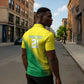 Custom Cricket African Nigeria Zipper Polo Shirt Najeriya Angry Eagle Flag Motif