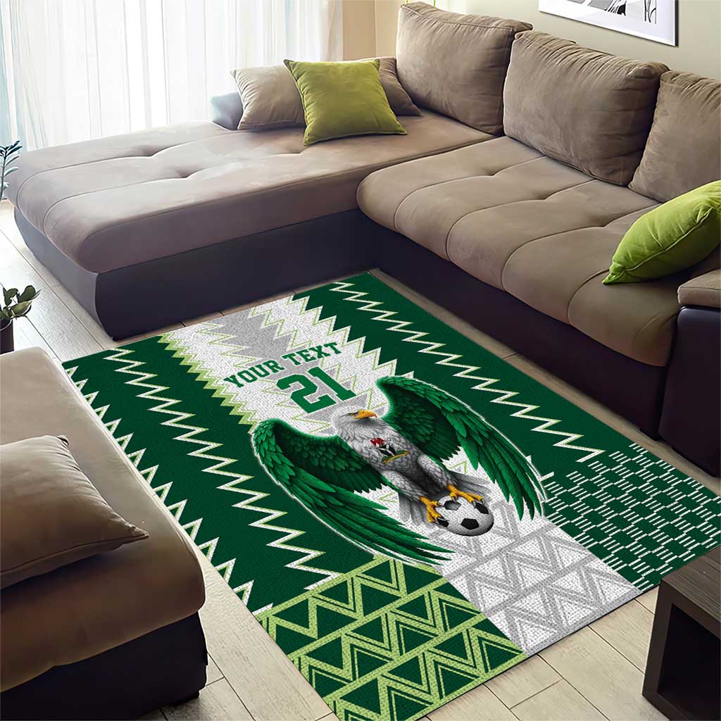 Custom Football African Nigeria Area Rug Classic 20-21 Home Jersey - African Pride