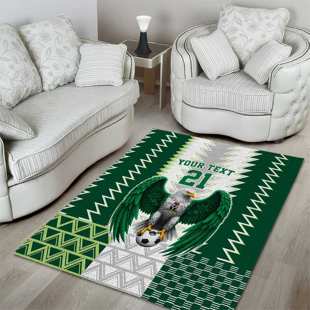 Custom Football African Nigeria Area Rug Classic 20-21 Home Jersey - African Pride