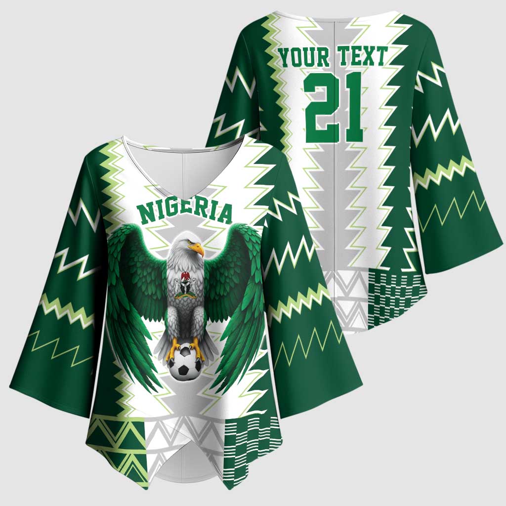 Custom Football African Nigeria Kimono Sleeve Blouse Classic 20-21 Home Jersey
