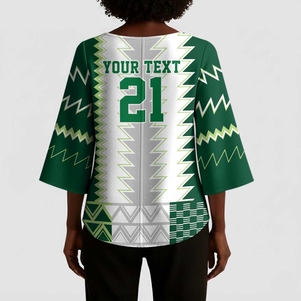 Custom Football African Nigeria Kimono Sleeve Blouse Classic 20-21 Home Jersey