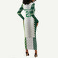 Custom Football African Nigeria Long Sleeve Bodycon Dress Classic 20-21 Home Jersey - African Pride