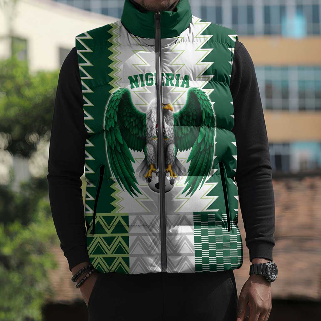 Custom Football African Nigeria Sleeveless Puffer Jacket Classic 20-21 Home Jersey