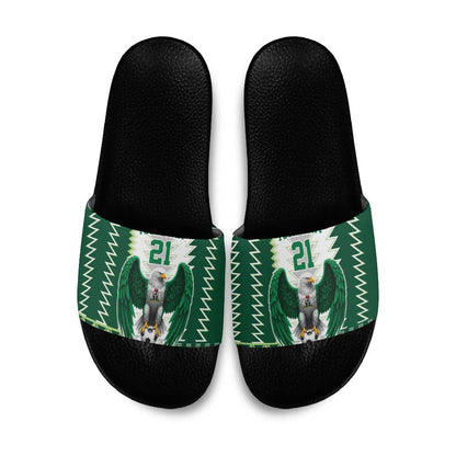 Custom Football African Nigeria Slide Sandals Classic 20-21 Home Jersey