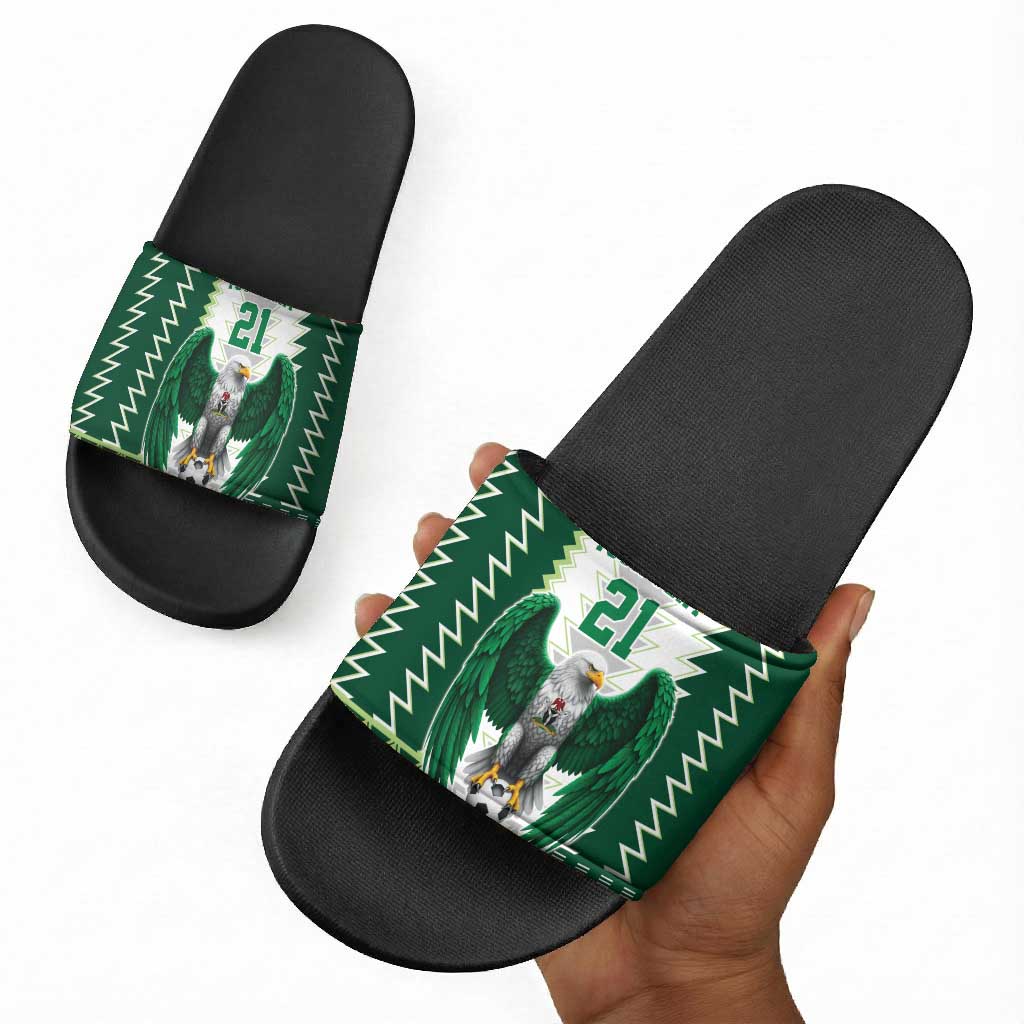 Custom Football African Nigeria Slide Sandals Classic 20-21 Home Jersey