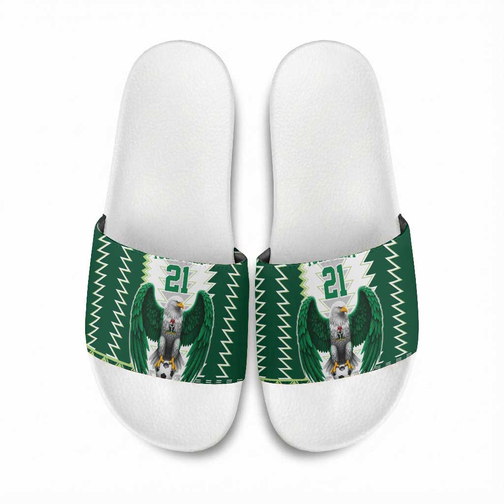 Custom Football African Nigeria Slide Sandals Classic 20-21 Home Jersey