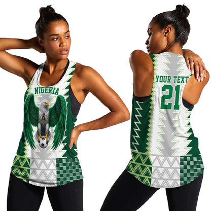 Custom Football African Nigeria Women Racerback Tank Classic 20-21 Home Jersey - African Pride