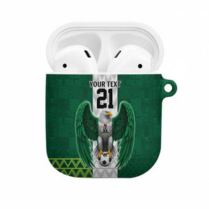 Custom Football African Nigeria AirPods Case Retro Nigeria 20-21 Eagle Flag Motif