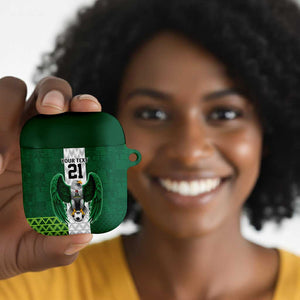 Custom Football African Nigeria AirPods Case Retro Nigeria 20-21 Eagle Flag Motif