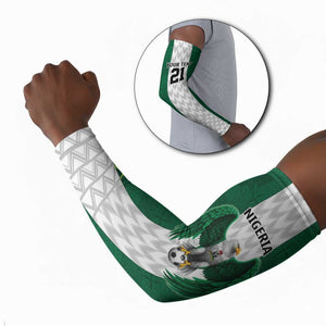 Custom Football African Nigeria Arm Sleeves Retro Nigeria 20-21 Eagle Flag Motif
