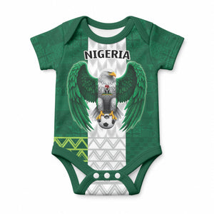 Custom Football African Nigeria Baby Onesie Retro Nigeria 20-21 Eagle Flag Motif