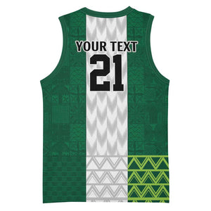 Custom Football African Nigeria Basketball Jersey Retro Nigeria 20-21 Eagle Flag Motif LT9