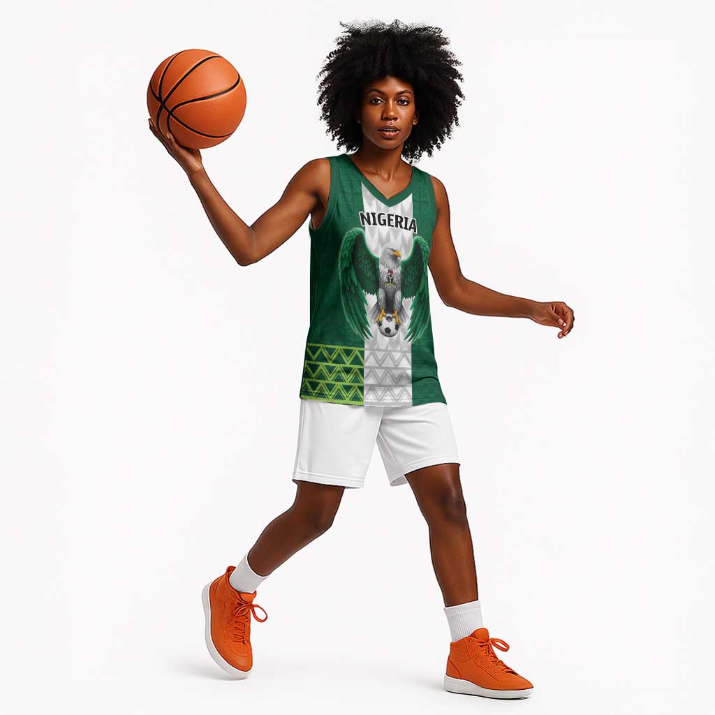 Custom Football African Nigeria Basketball Jersey Retro Nigeria 20-21 Eagle Flag Motif LT9