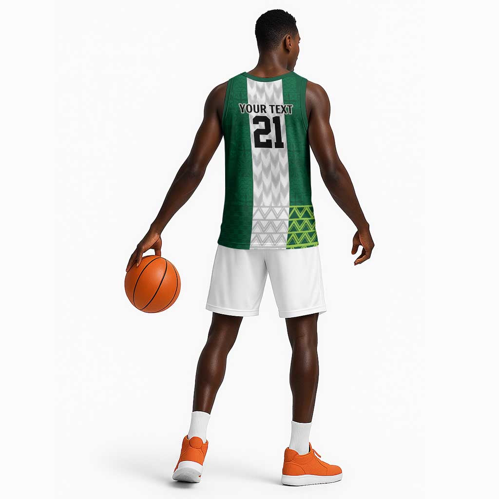 Custom Football African Nigeria Basketball Jersey Retro Nigeria 20-21 Eagle Flag Motif LT9