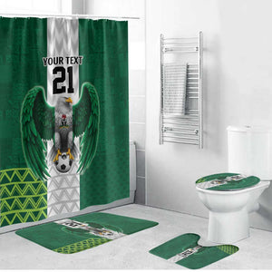 Custom Football African Nigeria Bathroom Set Retro Nigeria 20-21 Eagle Flag Motif