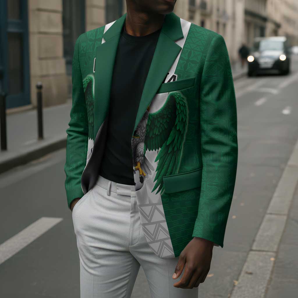 Custom Football African Nigeria Blazer Retro Nigeria 20-21 Eagle Flag Motif