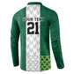 Custom Football African Nigeria Button Sweatshirt Retro Nigeria 20-21 Eagle Flag Motif
