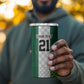Custom Football African Nigeria 4 in 1 Can Cooler Tumbler Retro Nigeria 20-21 Eagle Flag Motif - African Pride