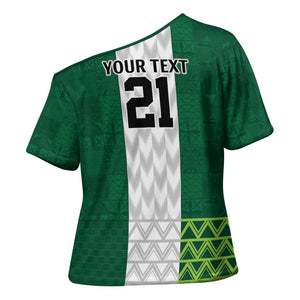 Custom Football African Nigeria Cross Shoulder Shirt Retro Nigeria 20-21 Eagle Flag Motif