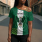 Custom Football African Nigeria Cross Shoulder Shirt Retro Nigeria 20-21 Eagle Flag Motif