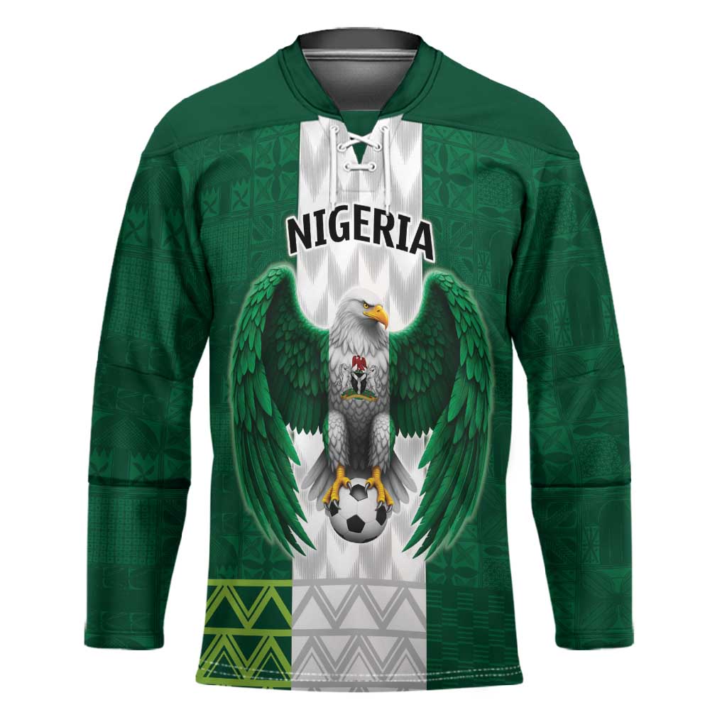 Custom Football African Nigeria Hockey Jersey Retro Nigeria 20-21 Eagle Flag Motif