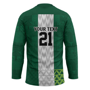 Custom Football African Nigeria Hockey Jersey Retro Nigeria 20-21 Eagle Flag Motif