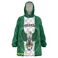 Custom Football African Nigeria Kid Wearable Blanket Hoodie Retro Nigeria 20-21 Eagle Flag Motif - African Pride