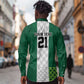 Custom Football African Nigeria Long Sleeve Button Shirt Retro Nigeria 20-21 Eagle Flag Motif - African Pride