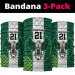 Custom Football African Nigeria Neck Gaiter Retro Nigeria 20-21 Eagle Flag Motif LT9